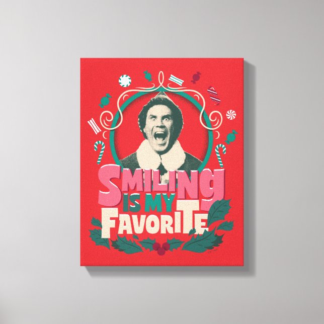 Elf - Smiling is My Favourite Canvas Print (Front)