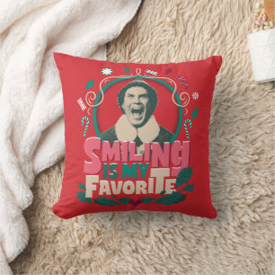 Elf - Smiling is My Favourite Cushion