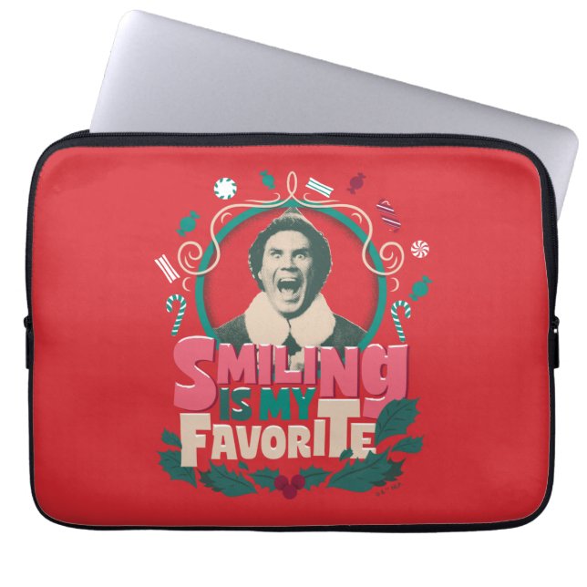 Elf - Smiling is My Favourite Laptop Sleeve (Front)