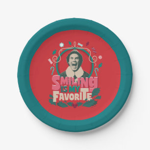 Elf - Smiling is My Favourite Paper Plate