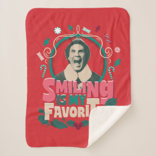Elf - Smiling is My Favourite Sherpa Blanket