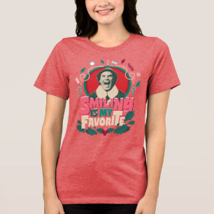 Elf - Smiling is My Favourite Tri-Blend Shirt