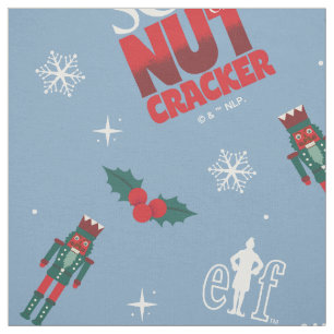 Elf "Son of a Nutcracker" Winter Pattern Fabric