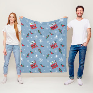 Elf "Son of a Nutcracker" Winter Pattern Fleece Blanket