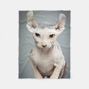Elf Sphinx Cat Photograph Fleece Blanket
