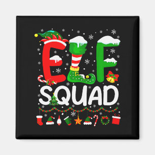 Elf Squad Christmas Family Matching Xmas Elf Pajam Magnet
