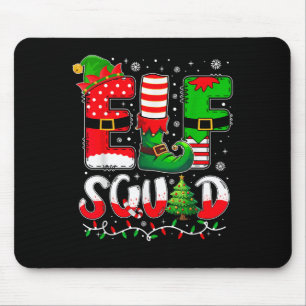 Elf Squad Christmas Family Matching Xmas Elf Pajam Mouse Pad
