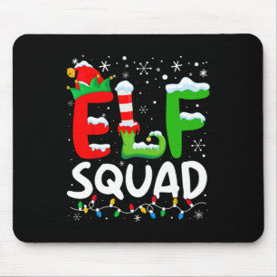 Elf Squad Christmas Family Matching Xmas Elf Pajam Mouse Pad