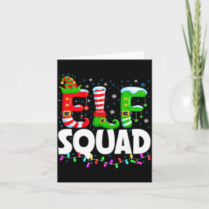 Elf Squad Christmas Family Matching Xmas Pajamas  Card
