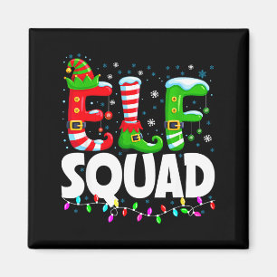 Elf Squad Christmas Family Matching Xmas Pajamas Magnet