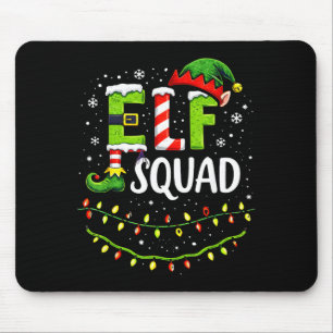 Elf Squad Christmas Lights Matching Holiday Crew  Mouse Pad