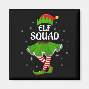 Elf Squad Christmas Matching Family Girls Women El Magnet
