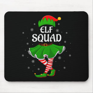 Elf Squad Christmas Matching Family Girls Women El Mouse Pad