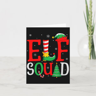 Elf Squad Christmas Matching Family Group Elf Xmas Card