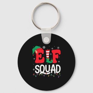 Elf Squad Christmas Matching Family Group Elf Xmas Key Ring