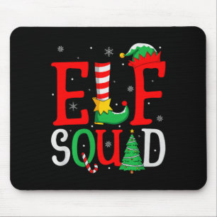 Elf Squad Christmas Matching Family Group Elf Xmas Mouse Pad
