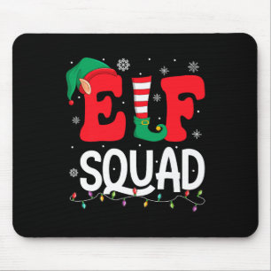 Elf Squad Christmas Matching Family Group Elf Xmas Mouse Pad