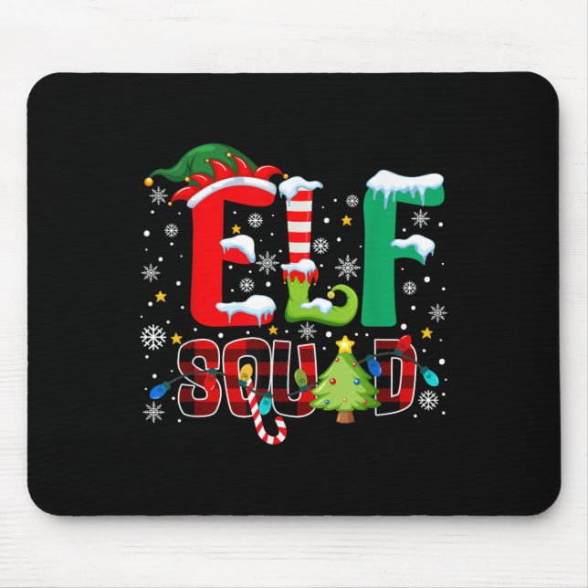 Elf Squad Family Christmas Matching Xmas Pyjamas B Mouse Pad (Front)
