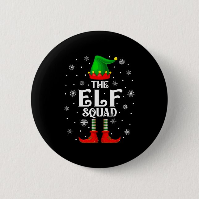 Elf Squad Family Matching Xmas Funny Christmas Vib 6 Cm Round Badge (Front)