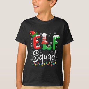 Elf Squad Fun Elf Family Christmas Matching Pajama T-Shirt
