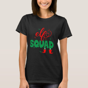 Elf Squad, Funny Christmas Elves Matching Pajama F T-Shirt