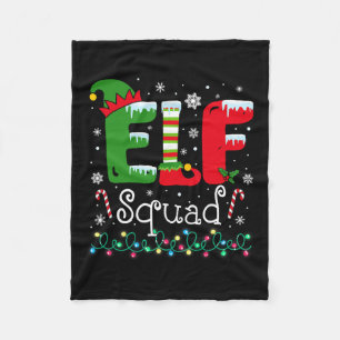 Elf Squad Funny Elf Family Christmas Matching Paja Fleece Blanket
