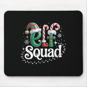 Elf Squad Funny Elf Family Christmas Matching Paja Mouse Pad