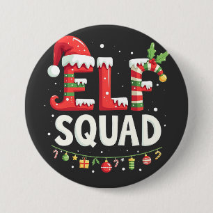 Elf Squad Funny Matching Christmas Outfit  7.5 Cm Round Badge