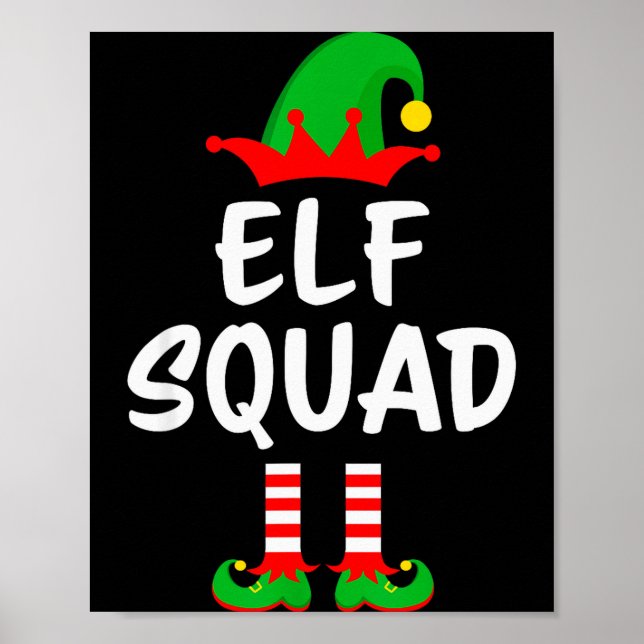Elf Squad Matching Family Christmas  Poster (Front)