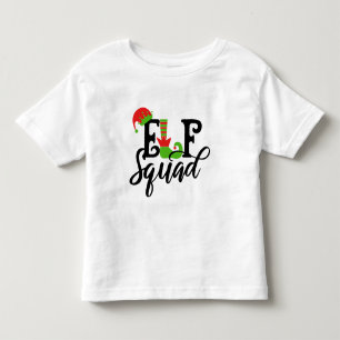 Elf Squad Modern Typography Christmas Holidays Toddler T-Shirt