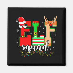 Elf Squad Pajamas For Women Adults Girls Boys Kids Magnet