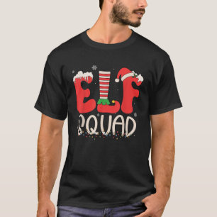 Elf Squad Retro Groovy Christmas Group Matching Fa T-Shirt