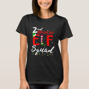 Elf Squad Second Grade Christmas Teacher Top Premi