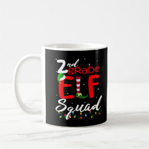 Elf Squad Second Grade Christmas Teacher Top Premi Coffee Mug