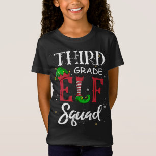 Elf Squad Third Grade Christmas Teacher Top