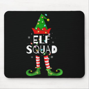 Elf Squad Xmas Matching Family Pajamas Funny Elf C Mouse Pad