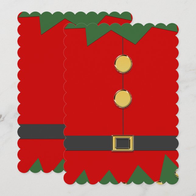 elf suit invitation (Front/Back)