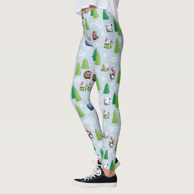 Elf the Movie | Bye Buddy Hope You Find Your Dad Leggings (Left)