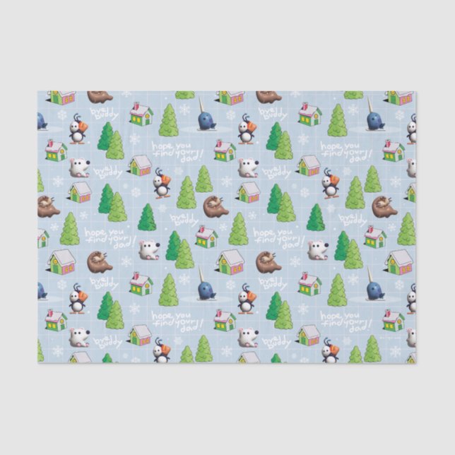 Elf the Movie | Bye Buddy Hope You Find Your Dad Tissue Paper (Front)