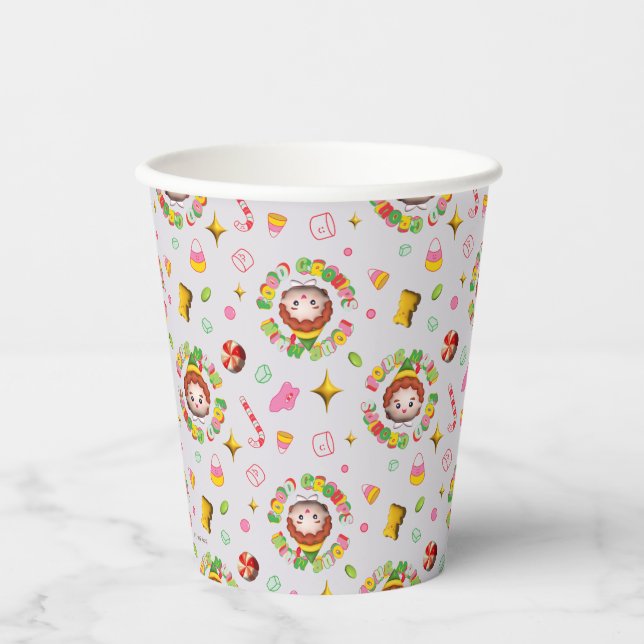 Elf the Movie | Four Main Food Groups Pattern Paper Cups (Front)