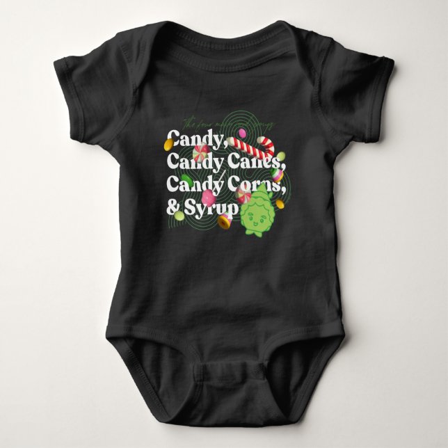 Elf the Movie | The Four Main Food Groups Baby Bodysuit (Front)