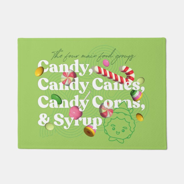 Elf the Movie | The Four Main Food Groups Doormat (Front)
