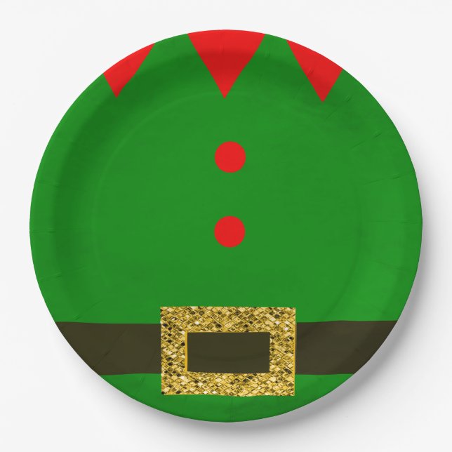 Elf Themed Paper Plates (Front)