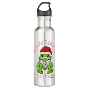 Elf Toad Frog Pun Toadally Ready for Christmas 710 Ml Water Bottle