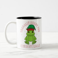 Elf Toad Frog Pun Toadally Ready for Christmas