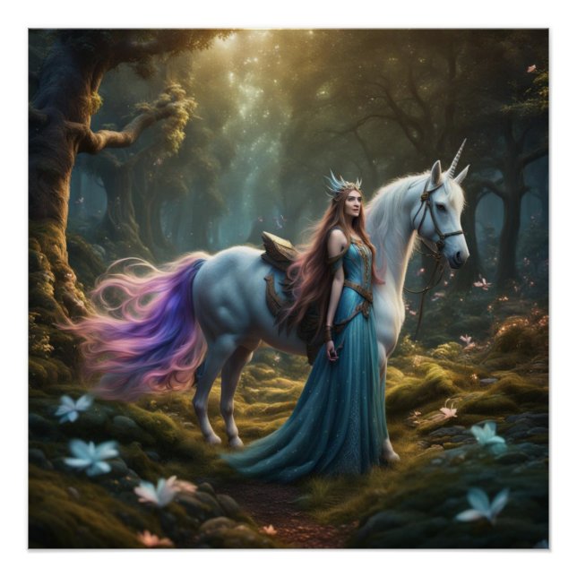 Elf Unicorn Poster (Front)