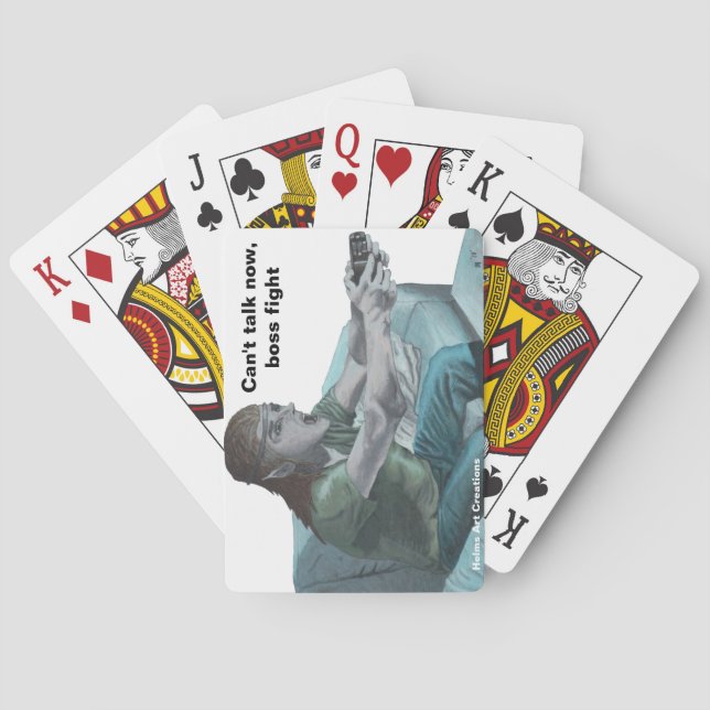 Elf Video Game Boss Fight Playing Cards (Back)