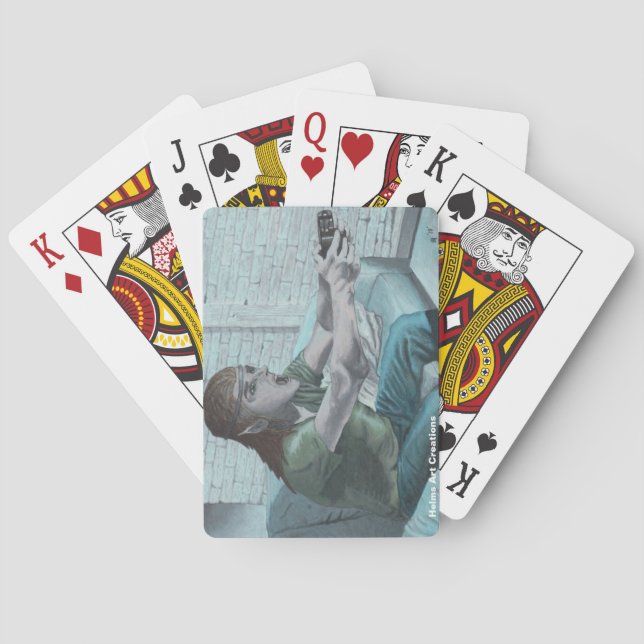 Elf Video Gamer Playing Cards (Back)