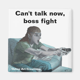 Elf Video Gamer Playing Video Games Fantasy Magnet
