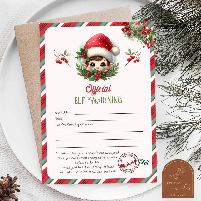 Elf Warning Letter Invitation (Creator Uploaded)
